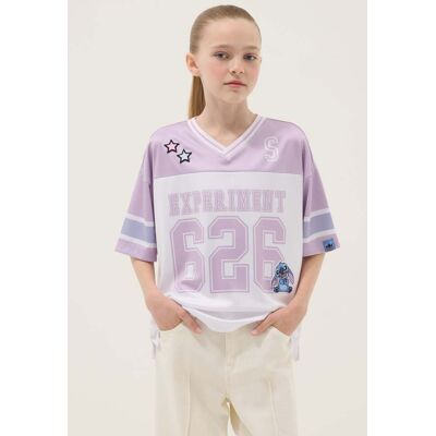 Disney , T-shirt Multicolor Da Ragazza Boxy Fit Con Stitch, Bambina, Multicolor, Taglia: 12-13 Disney , T-shirt Multicolor Da Ragazza Boxy Fit Con Stitch, Bambina, Multicolor, Taglia: 12-13