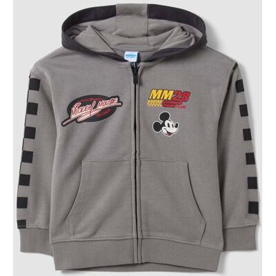 Disney , Felpa Grigia In Misto Cotone Con Cappuccio E Stampe Mickey Per Bambino, Grigio, Taglia: 3-4 Disney , Felpa Grigia In Misto Cotone Con Cappuccio E Stampe Mickey Per Bambino, Grigio, Taglia: 3-4