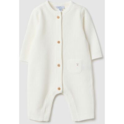 FAGOTTINO , Tutina Bianca A Maniche Lunghe Da Neonato In Puro Cotone Con Bottoni, Unisex, Bianco, Taglia: 6-9 FAGOTTINO , Tutina Bianca A Maniche Lunghe Da Neonato In Puro Cotone Con Bottoni, Unisex, Bianco, Taglia: 6-9