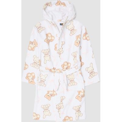 OVS KIDS , Accappatoio Bianco In Puro Cotone Organico Con Cappuccio, Bambina, Bianco, Taglia: 9-10 OVS KIDS , Accappatoio Bianco In Puro Cotone Organico Con Cappuccio, Bambina, Bianco, Taglia: 9-10