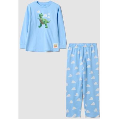 Disney , Pigiama Azzurro In Puro Cotone Organico Con Stampa Toy Story, Bambino, Azzurro, Taglia: 6-7 Disney , Pigiama Azzurro In Puro Cotone Organico Con Stampa Toy Story, Bambino, Azzurro, Taglia: 6-7