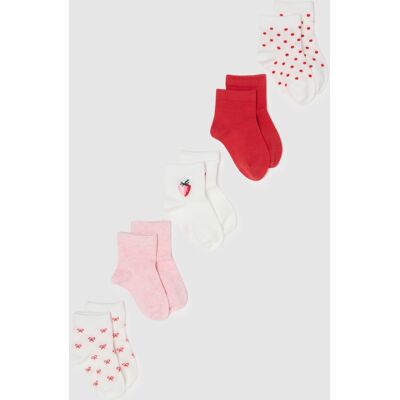 OVS KIDS , Multipack Calze Corte In Cotone Elasticizzato Multicolor Da Bambina, Multicolor, Taglia: 31/33 OVS KIDS , Multipack Calze Corte In Cotone Elasticizzato Multicolor Da Bambina, Multicolor, Taglia: 31/33
