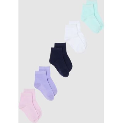 OVS KIDS , Multipack Calze Corte Multicolor Da Bambina In Cotone Elasticizzato, Multicolor, Taglia: 25/27 OVS KIDS , Multipack Calze Corte Multicolor Da Bambina In Cotone Elasticizzato, Multicolor, Taglia: 25/27