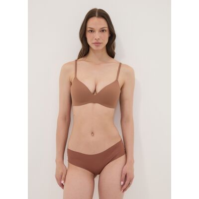 OVS , Slip Hipster Marroni In Microfibra Elasticizzata A Vita Regular, Donna, Marrone, Taglia: 2 OVS , Slip Hipster Marroni In Microfibra Elasticizzata A Vita Regular, Donna, Marrone, Taglia: 2