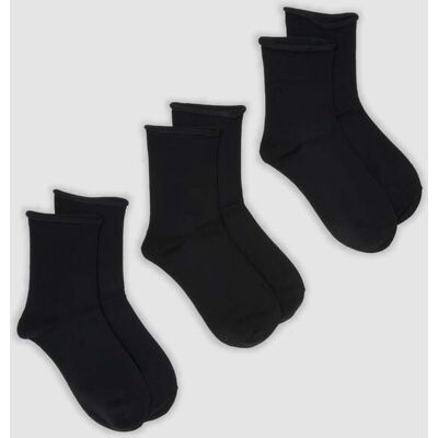 OVS , Tripack Di Calzini Neri In Cotone Organico, Donna, Nero, Taglia: 36-38 OVS , Tripack Di Calzini Neri In Cotone Organico, Donna, Nero, Taglia: 36-38