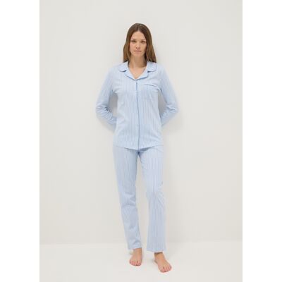 OVS , Pigiama A Righe Multicolor In Puro Cotone Regular Fit Con Scollo A V, Donna, Multicolor, Taglia: XL OVS , Pigiama A Righe Multicolor In Puro Cotone Regular Fit Con Scollo A V, Donna, Multicolor, Taglia: XL