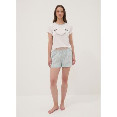 OVS , Shorts Pigiama Multicolor In Cotone Organico A Righe, Donna, Multicolor, Taglia: XXL OVS , Shorts Pigiama Multicolor In Cotone Organico A Righe, Donna, Multicolor, Taglia: XXL