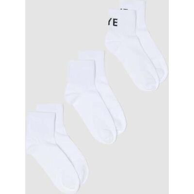 OVS , Tripack Di Calzini Bianchi In Misto Cotone, Donna, Bianco, Taglia: 36-38 OVS , Tripack Di Calzini Bianchi In Misto Cotone, Donna, Bianco, Taglia: 36-38