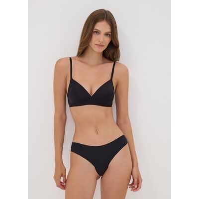 OVS , Slip Brasiliana Nero In Microfibra Elasticizzata Con Pizzo, Donna, Nero, Taglia: 2 OVS , Slip Brasiliana Nero In Microfibra Elasticizzata Con Pizzo, Donna, Nero, Taglia: 2