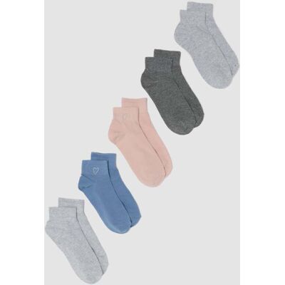 OVS , Multipack Di Cinque Calzini Alla Caviglia Multicolor In Misto Cotone Elasticizzato, Donna, Multicolor, Taglia: 39-41 OVS , Multipack Di Cinque Calzini Alla Caviglia Multicolor In Misto Cotone Elasticizzato, Donna, Multicolor, Taglia: 39-41