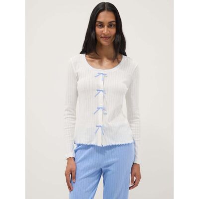 OVS , Camicia Da Pigiama In Puro Cotone Bianca Regular Fit Con Ricami, Donna, Bianco, Taglia: S OVS , Camicia Da Pigiama In Puro Cotone Bianca Regular Fit Con Ricami, Donna, Bianco, Taglia: S