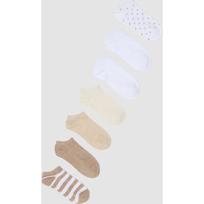 OVS , Multipack Di Sette Calzini Invisibili Beige In Tessuto Elasticizzato, Donna, Multicolor, Taglia: 36-38 OVS , Multipack Di Sette Calzini Invisibili Beige In Tessuto Elasticizzato, Donna, Multicolor, Taglia: 36-38