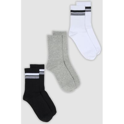 OVS , Tripack Di Calzini Multicolor In Cotone Organico Elasticizzato A Righe, Donna, Multicolor, Taglia: 39-41 OVS , Tripack Di Calzini Multicolor In Cotone Organico Elasticizzato A Righe, Donna, Multicolor, Taglia: 39-41