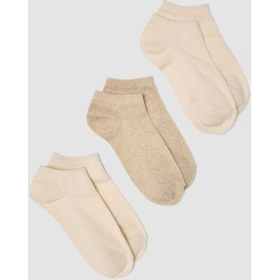 OVS , Tripack Di Calzini Beige Alla Caviglia In Misto Cotone, Donna, Beige, Taglia: 39-41 OVS , Tripack Di Calzini Beige Alla Caviglia In Misto Cotone, Donna, Beige, Taglia: 39-41