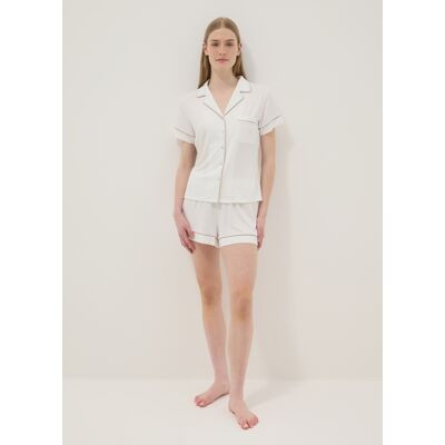 OVS , Shorts Pigiama In Misto Viscosa Elasticizzata Bianchi Regular Fit, Donna, Bianco, Taglia: XXL OVS , Shorts Pigiama In Misto Viscosa Elasticizzata Bianchi Regular Fit, Donna, Bianco, Taglia: XXL