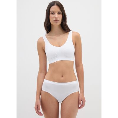 OVS , Culotte Vita Alta In Tessuto Elasticizzato Bianco, Donna, Bianco, Taglia: L OVS , Culotte Vita Alta In Tessuto Elasticizzato Bianco, Donna, Bianco, Taglia: L