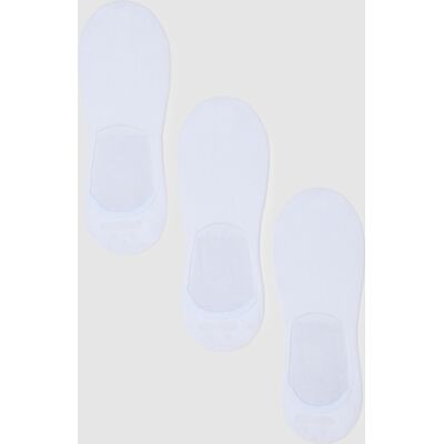 OVS , Tripack Calzini Invisibili Bianchi In Misto Cotone Elasticizzato, Donna, Bianco, Taglia: 36-38 OVS , Tripack Calzini Invisibili Bianchi In Misto Cotone Elasticizzato, Donna, Bianco, Taglia: 36-38