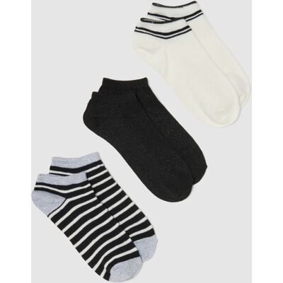 OVS , Tripack Calzini In Misto Cotone Biologico Multicolor, Donna, Multicolor, Taglia: 36-38 OVS , Tripack Calzini In Misto Cotone Biologico Multicolor, Donna, Multicolor, Taglia: 36-38