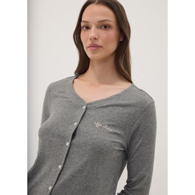 OVS , T-shirt Pigiama Grigio In Misto Cotone Viscosa, Donna, Grigio, Taglia: L OVS , T-shirt Pigiama Grigio In Misto Cotone Viscosa, Donna, Grigio, Taglia: L
