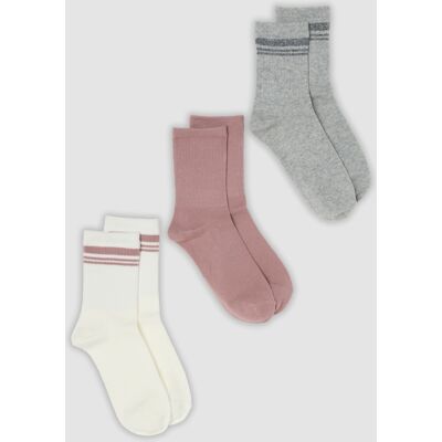 OVS , Tripack Di Calzini Multicolor In Cotone Organico Elasticizzato A Righe, Donna, Multicolor, Taglia: 39-41 OVS , Tripack Di Calzini Multicolor In Cotone Organico Elasticizzato A Righe, Donna, Multicolor, Taglia: 39-41