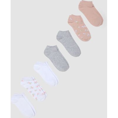 OVS , Multipack Di Sette Calzini Multicolor In Misto Cotone Organico, Donna, Multicolor, Taglia: 36-38 OVS , Multipack Di Sette Calzini Multicolor In Misto Cotone Organico, Donna, Multicolor, Taglia: 36-38