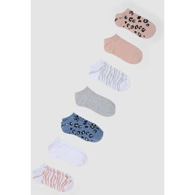 OVS , Multipack Di Sette Calzini Multicolor In Misto Cotone, Donna, Multicolor, Taglia: 36-38 OVS , Multipack Di Sette Calzini Multicolor In Misto Cotone, Donna, Multicolor, Taglia: 36-38