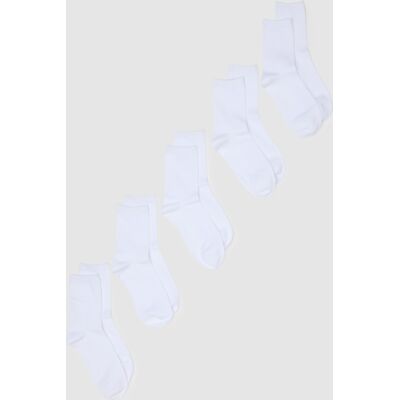 OVS , Multipack Calzini Bianchi In Misto Cotone Regular Fit, Donna, Bianco, Taglia: 36-38 OVS , Multipack Calzini Bianchi In Misto Cotone Regular Fit, Donna, Bianco, Taglia: 36-38