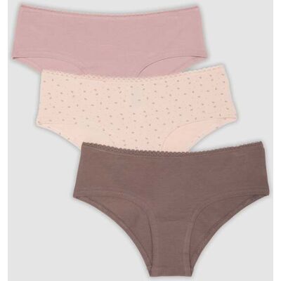 OVS , Tripack Di Slip Hipster Multicolor In Cotone Organico Elasticizzato, Donna, Multicolor, Taglia: 2 OVS , Tripack Di Slip Hipster Multicolor In Cotone Organico Elasticizzato, Donna, Multicolor, Taglia: 2