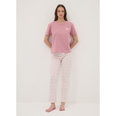 OVS , Pantaloni Pigiama Multicolor In Puro Cotone Organico A Quadri, Donna, Multicolor, Taglia: L OVS , Pantaloni Pigiama Multicolor In Puro Cotone Organico A Quadri, Donna, Multicolor, Taglia: L