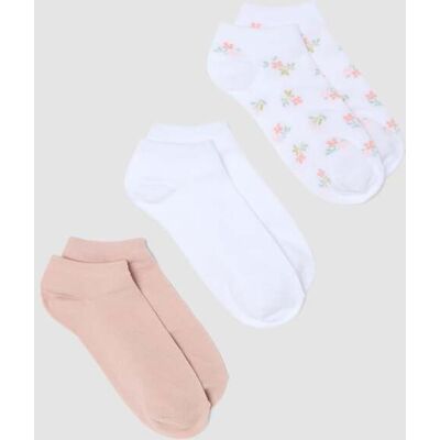 OVS , Tripack Di Calzini Multicolor In Misto Cotone Organico, Donna, Bianco, Taglia: 36-38 OVS , Tripack Di Calzini Multicolor In Misto Cotone Organico, Donna, Bianco, Taglia: 36-38