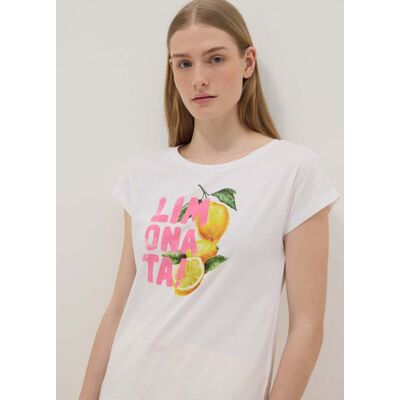 OVS , T-shirt Pigiama Bianco In Puro Cotone Organico Con Stampa Regular Fit, Donna, Bianco, Taglia: XXL OVS , T-shirt Pigiama Bianco In Puro Cotone Organico Con Stampa Regular Fit, Donna, Bianco, Taglia: XXL
