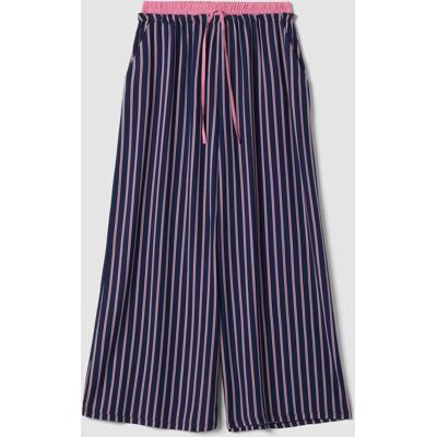 OVS , Pantaloni Pigiama Blu In Pura Viscosa A Righe, Donna, Blu, Taglia: L OVS , Pantaloni Pigiama Blu In Pura Viscosa A Righe, Donna, Blu, Taglia: L