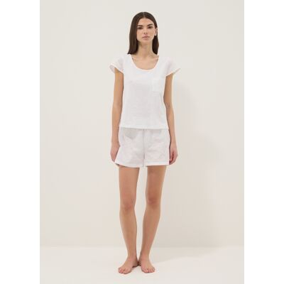 OVS , Pigiama Bianco In Puro Cotone Regular Fit, Donna, Bianco, Taglia: M OVS , Pigiama Bianco In Puro Cotone Regular Fit, Donna, Bianco, Taglia: M