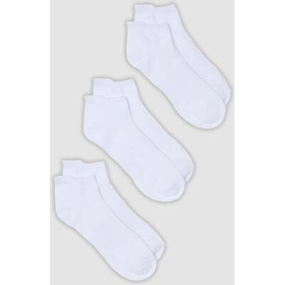 OVS , Tripack Di Calze Sportive Bianche Alla Caviglia In Misto Cotone Organico, Uomo, Bianco, Taglia: 43-46 OVS , Tripack Di Calze Sportive Bianche Alla Caviglia In Misto Cotone Organico, Uomo, Bianco, Taglia: 43-46