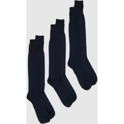 OVS , Tripack Calze Lunghe Blu In Filo Di Scozia Di Puro Cotone, Uomo, Blu, Taglia: 42/43 OVS , Tripack Calze Lunghe Blu In Filo Di Scozia Di Puro Cotone, Uomo, Blu, Taglia: 42/43