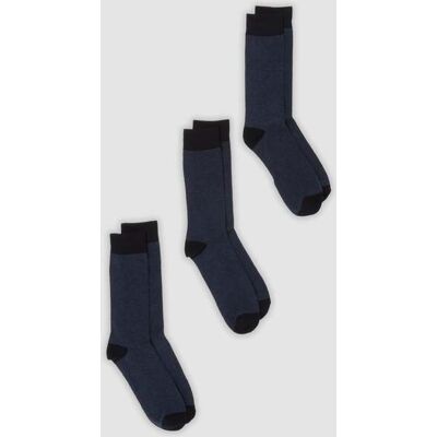 OVS , Tripack Di Calze Midi Blu In Cotone Organico Elasticizzato, Uomo, Blu, Taglia: 38-42 OVS , Tripack Di Calze Midi Blu In Cotone Organico Elasticizzato, Uomo, Blu, Taglia: 38-42