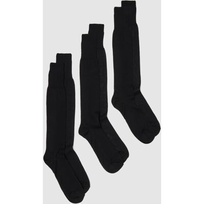 OVS , Tripack Calze Lunghe Nere In Filo Di Scozia Di Puro Cotone, Uomo, Nero, Taglia: 44/46 OVS , Tripack Calze Lunghe Nere In Filo Di Scozia Di Puro Cotone, Uomo, Nero, Taglia: 44/46