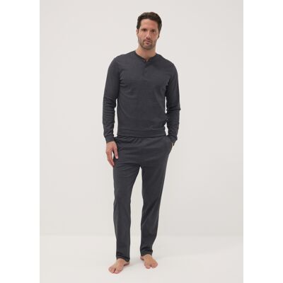 OVS , Pigiama Grigio In Puro Cotone Organico Con Collo Serafino, Uomo, Grigio, Taglia: M OVS , Pigiama Grigio In Puro Cotone Organico Con Collo Serafino, Uomo, Grigio, Taglia: M