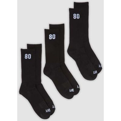 OVS , Tripack Di Calze Sportive Nere In Cotone Organico Elasticizzato, Uomo, Nero, Taglia: 38-42 OVS , Tripack Di Calze Sportive Nere In Cotone Organico Elasticizzato, Uomo, Nero, Taglia: 38-42