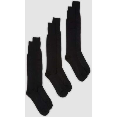 OVS , Tripack Di Calze Lunghe Nere In Filo Di Scozia Di Puro Cotone, Unisex, Nero, Taglia: 40/41 OVS , Tripack Di Calze Lunghe Nere In Filo Di Scozia Di Puro Cotone, Unisex, Nero, Taglia: 40/41