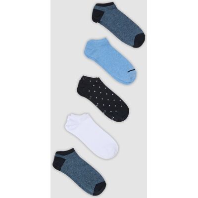 OVS , Multipack Di Cinque Calze Sportive Alla Caviglia Blu In Cotone Organico, Uomo, Multicolor, Taglia: 43-46 OVS , Multipack Di Cinque Calze Sportive Alla Caviglia Blu In Cotone Organico, Uomo, Multicolor, Taglia: 43-46