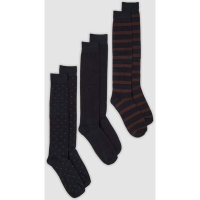 OVS , Tripack Di Calze Lunghe Blu In Cotone Organico Elasticizzato, Uomo, Multicolor, Taglia: 38-42 OVS , Tripack Di Calze Lunghe Blu In Cotone Organico Elasticizzato, Uomo, Multicolor, Taglia: 38-42