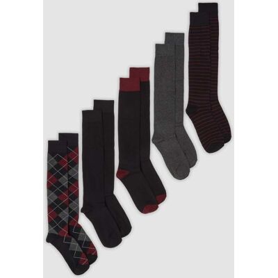 OVS , Multipack Di Cinque Calze Lunghe Multicolor In Cotone Organico Elasticizzato, Uomo, Multicolor, Taglia: 43-46 OVS , Multipack Di Cinque Calze Lunghe Multicolor In Cotone Organico Elasticizzato, Uomo, Multicolor, Taglia: 43-46