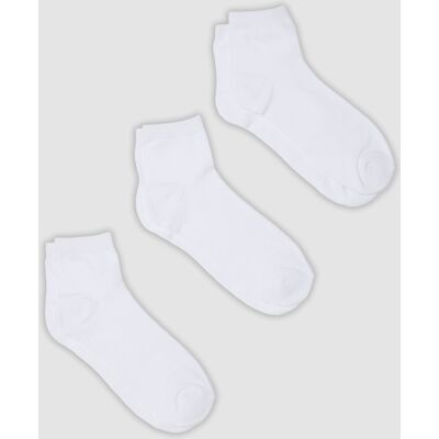 OVS , Tripack Di Calze Sportive Bianche Alla Caviglia In Cotone Organico, Uomo, Bianco, Taglia: 43-46 OVS , Tripack Di Calze Sportive Bianche Alla Caviglia In Cotone Organico, Uomo, Bianco, Taglia: 43-46