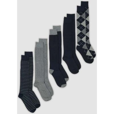 OVS , Multipack Di Cinque Calze Lunghe Multicolor In Cotone Organico Elasticizzato, Uomo, Multicolor, Taglia: 43-46 OVS , Multipack Di Cinque Calze Lunghe Multicolor In Cotone Organico Elasticizzato, Uomo, Multicolor, Taglia: 43-46
