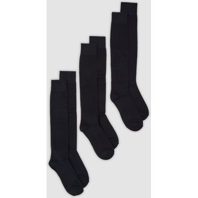 OVS , Tripack Di Calze Lunghe Blu In Cotone Organico Elasticizzato, Uomo, Blu, Taglia: 43-46 OVS , Tripack Di Calze Lunghe Blu In Cotone Organico Elasticizzato, Uomo, Blu, Taglia: 43-46