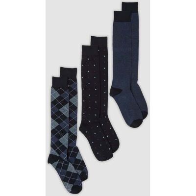 OVS , Tripack Di Calze Lunghe Blu In Cotone Organico Elasticizzato, Uomo, Multicolor, Taglia: 38-42 OVS , Tripack Di Calze Lunghe Blu In Cotone Organico Elasticizzato, Uomo, Multicolor, Taglia: 38-42