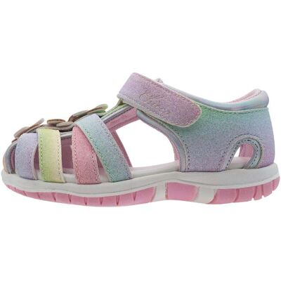 Chicco , Sandali Multicolor Da Bambina Con Velcro, Multicolor, Taglia: 22 Chicco , Sandali Multicolor Da Bambina Con Velcro, Multicolor, Taglia: 22