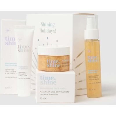 Shine , Kit Trio Gold (maschera + Siero + Body Mist), Donna, Bianco, Taglia: FASUL Shine , Kit Trio Gold (maschera + Siero + Body Mist), Donna, Bianco, Taglia: FASUL