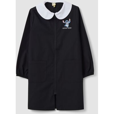 Disney , Grembiule Da Scuola Nero Con Colletto Bianco E Ricamo Stitch Per Bambina, Nero, Taglia: 5-6 Disney , Grembiule Da Scuola Nero Con Colletto Bianco E Ricamo Stitch Per Bambina, Nero, Taglia: 5-6